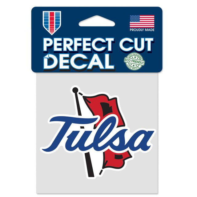 Tulsa Golden Hurricanes Perfect Cut Color Decal 4" x 4"