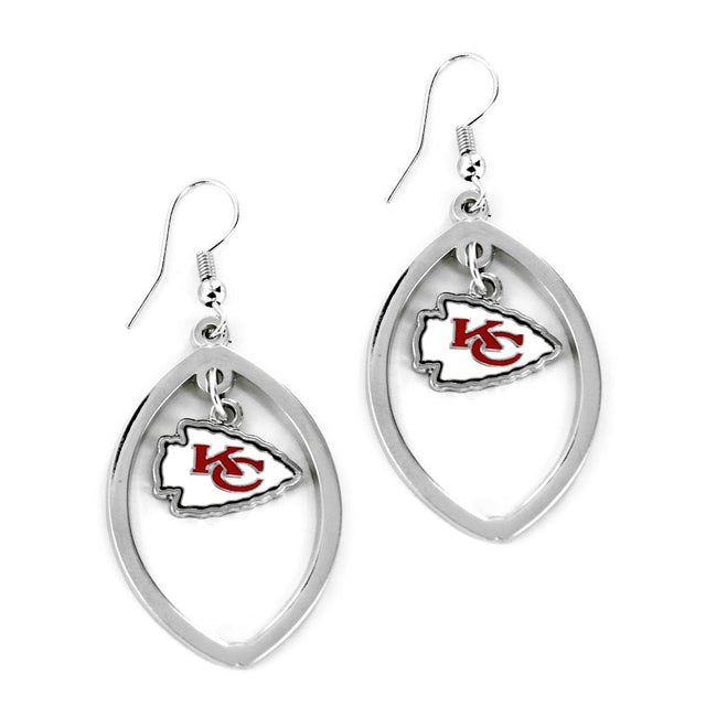 Kansas City Chiefs Football Cutout Earring -ER-637-07