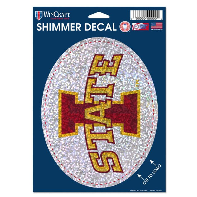 Iowa State Cyclones Shimmer Decals 5" x 7"