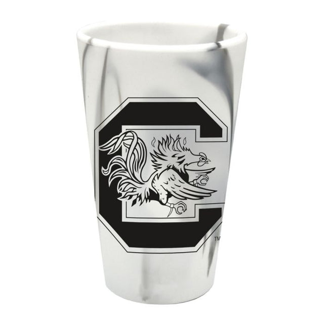 Vaso de pinta de silicona de 16 oz con diseño de MOUNTAIN MARBLE de South Carolina Gamecocks