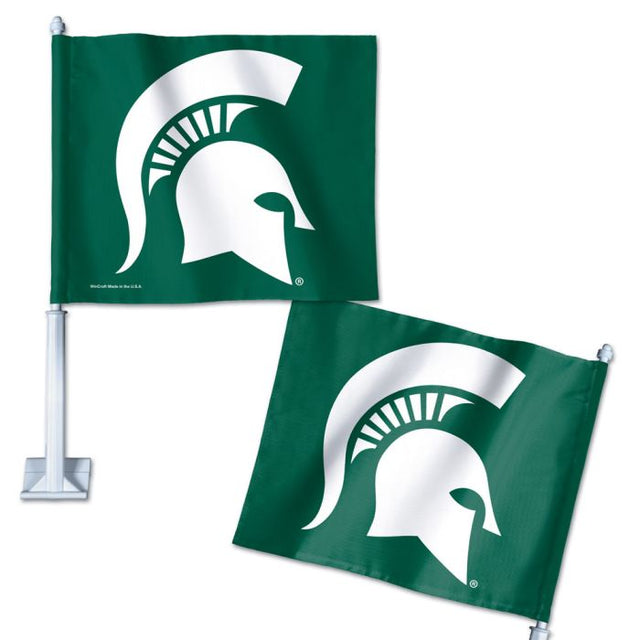 Bandera para auto de los Spartans del estado de Michigan, 11,75" x 14"