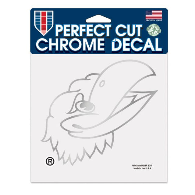 Kansas Jayhawks Chrome Perfect Cut Decal 6" x 6"