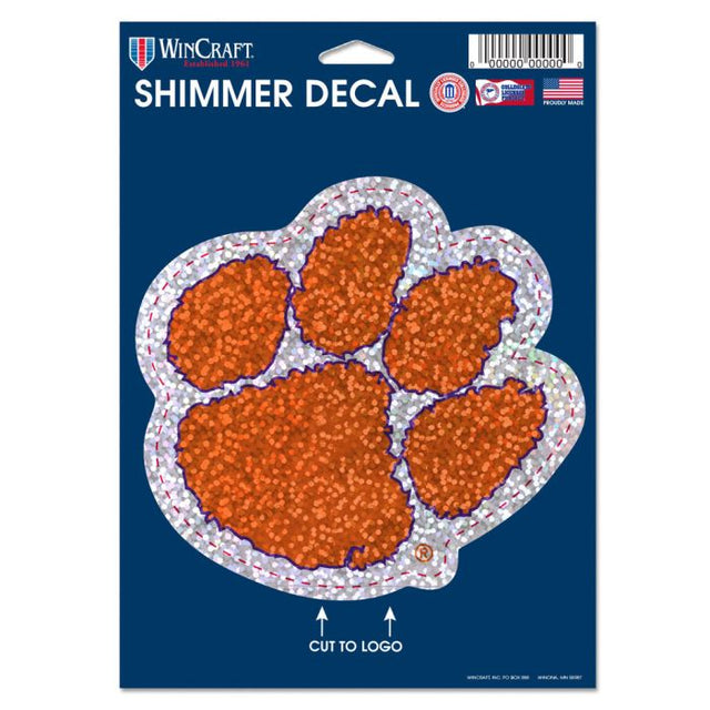 Clemson Tigers Shimmer Decals 5" x 7"
