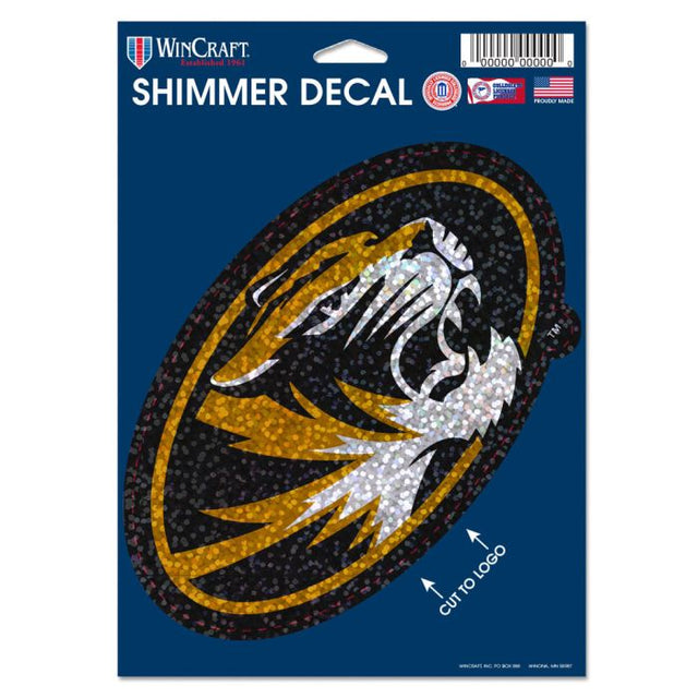 Calcomanías brillantes de los Missouri Tigers de 5" x 7"