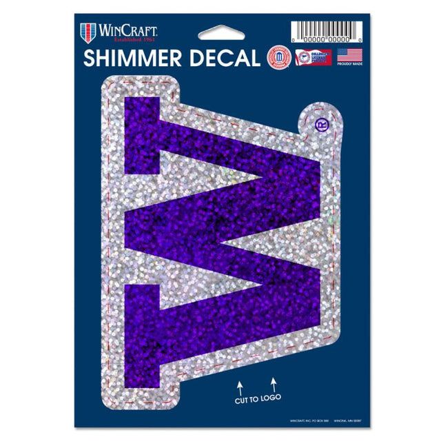 Washington Huskies Shimmer Decals 5" x 7"