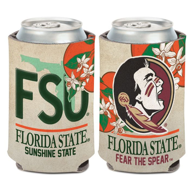 Enfriador de lata con placa de matrícula de Florida State Seminoles de 12 oz.