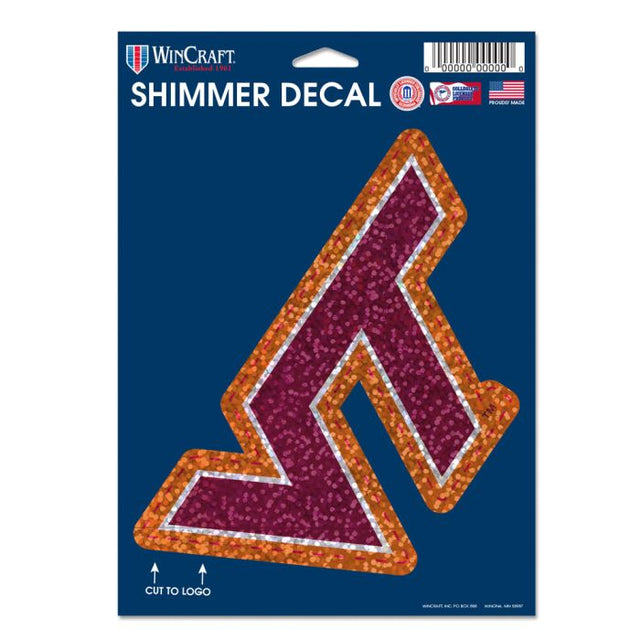 Virginia Tech Hokies Shimmer Decals 5" x 7"