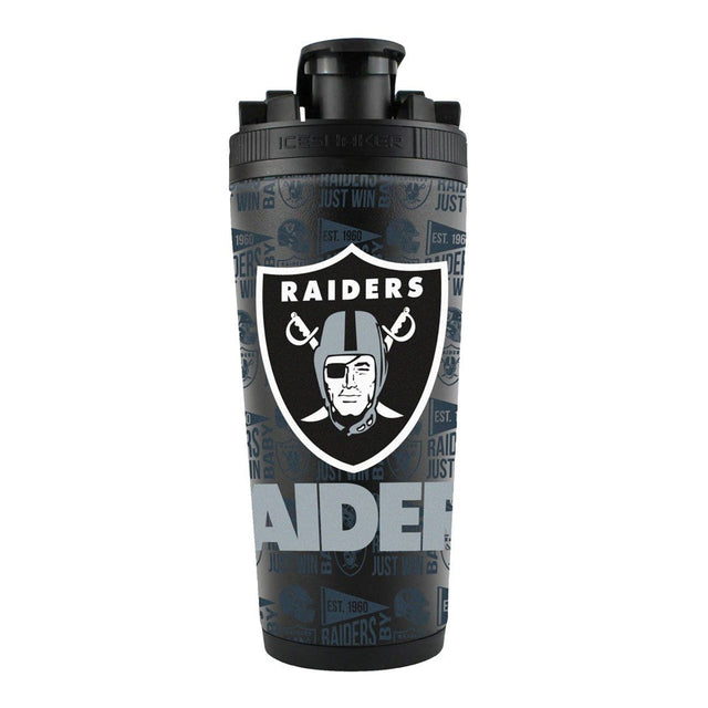 Coctelera de acero inoxidable de 26 oz de Los Vegas Raiders