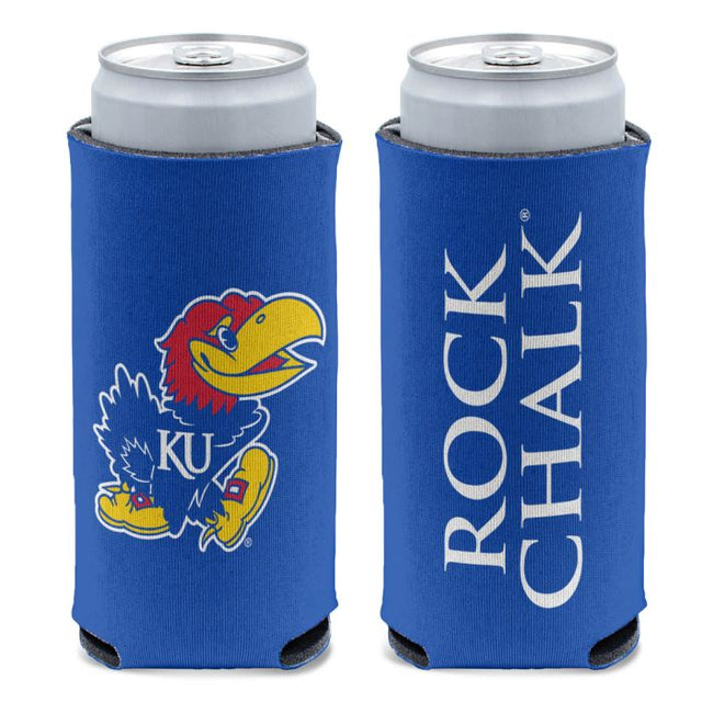 Kansas Jayhawks Logos 12 oz Slim Can Cooler