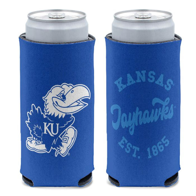 Kansas Jayhawks 12 oz Slim Can Cooler
