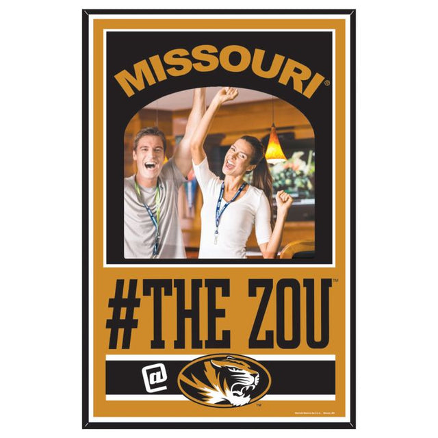 Letrero de madera con espejo de los Missouri Tigers