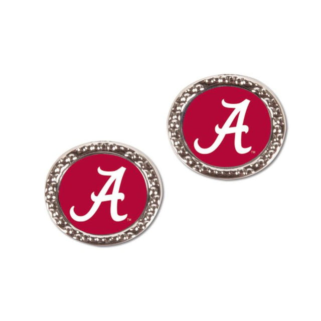 Pendientes de Alabama Crimson Tide en cartulina redonda