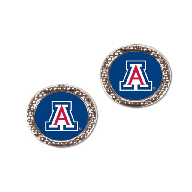 Pendientes de los Arizona Wildcats con forma de corazón