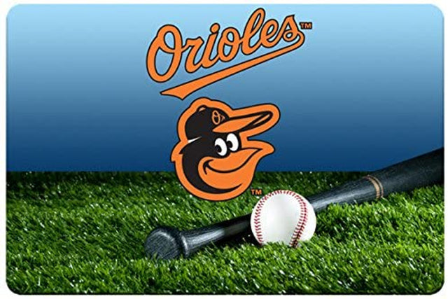 Alfombrilla para cuencos para mascotas de los Baltimore Orioles, color del equipo, tamaño grande de béisbol, CO