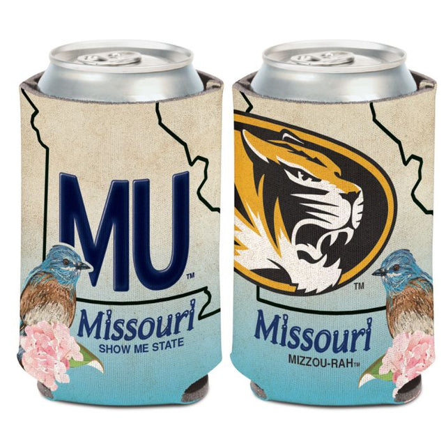 Enfriador de lata con placa de matrícula de Missouri Tigers de 12 oz.