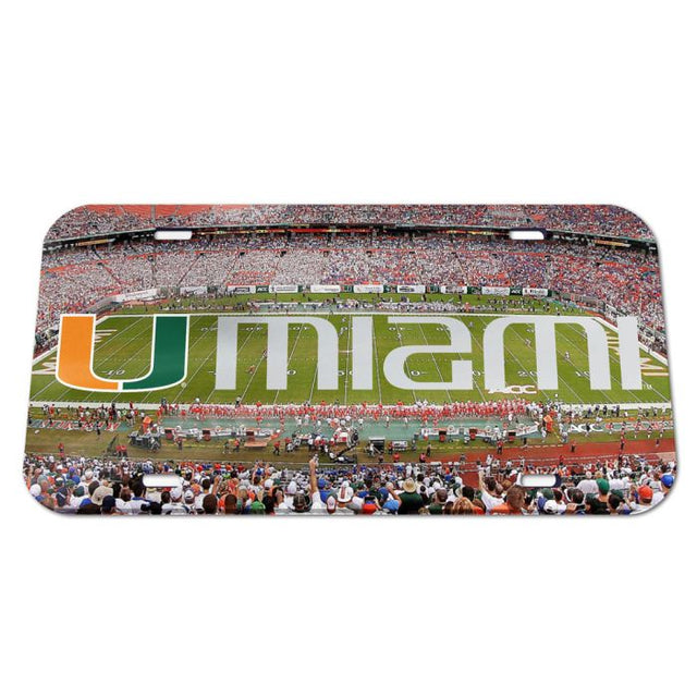 Matrícula acrílica especial de los Miami Hurricanes