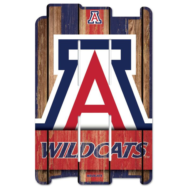 Letrero de madera para cerca de los Arizona Wildcats