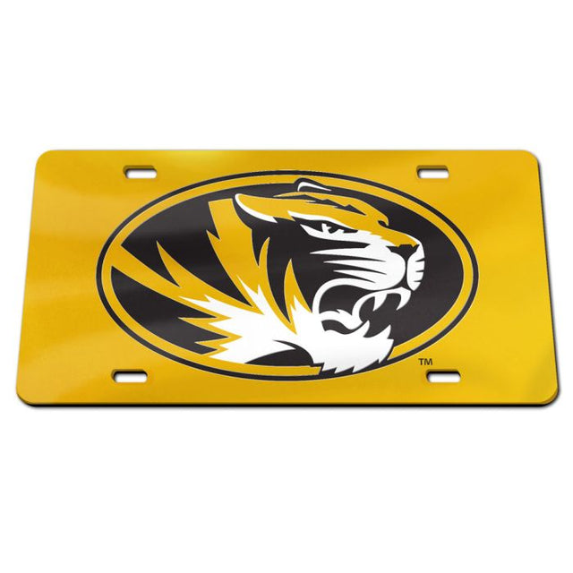 Matrícula acrílica especial de los Missouri Tigers