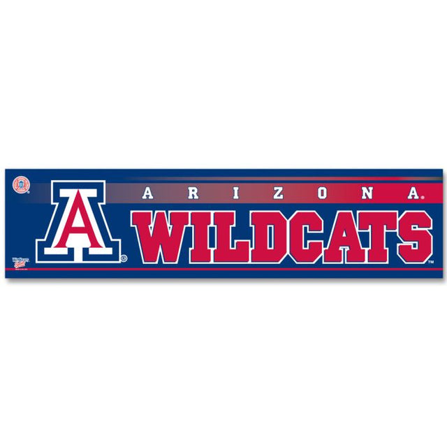 Tira de parachoques de Arizona Wildcats de 3" x 12"