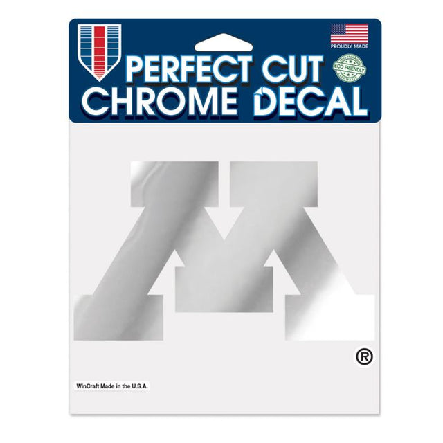 Minnesota Golden Gophers Chrome Perfect Cut Decal 6" x 6"