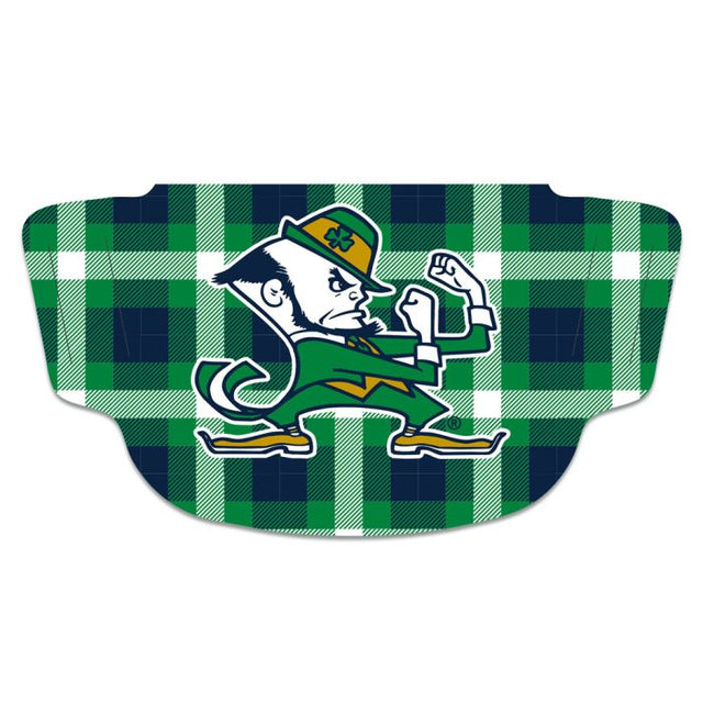 Notre Dame Fighting Irish PLAID Fan Mask Face Covers