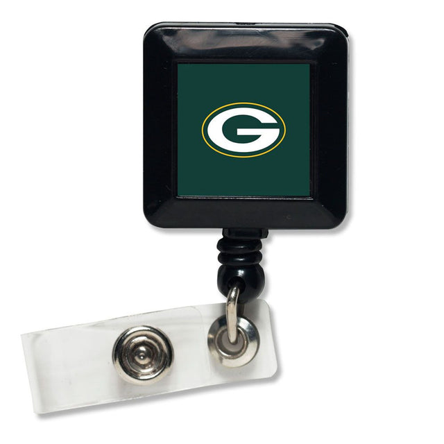 Porta credencial retráctil cuadrado de los Green Bay Packers