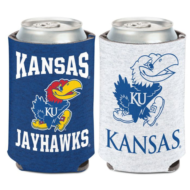 Kansas Jayhawks 2 Color Heathered Can Cooler 12 oz.