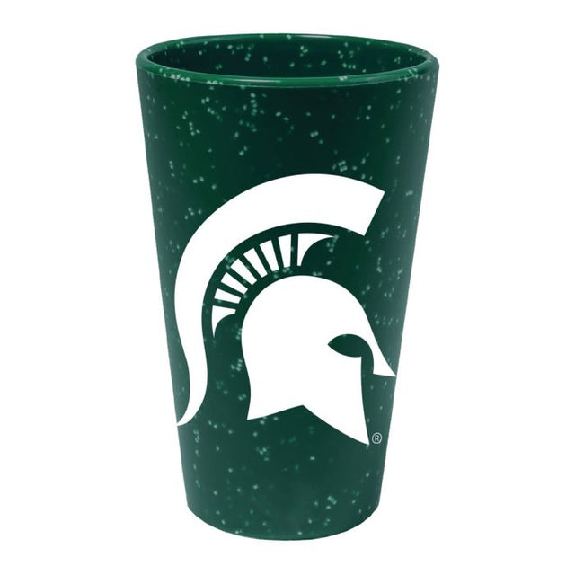 Vaso de pinta de silicona de 16 oz de los Spartans de Michigan State