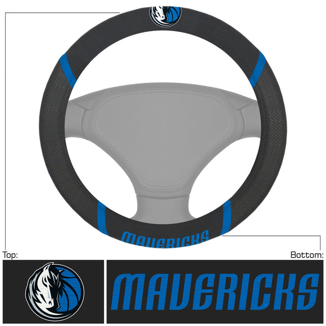 Funda de volante de los Dallas Mavericks de malla y costura