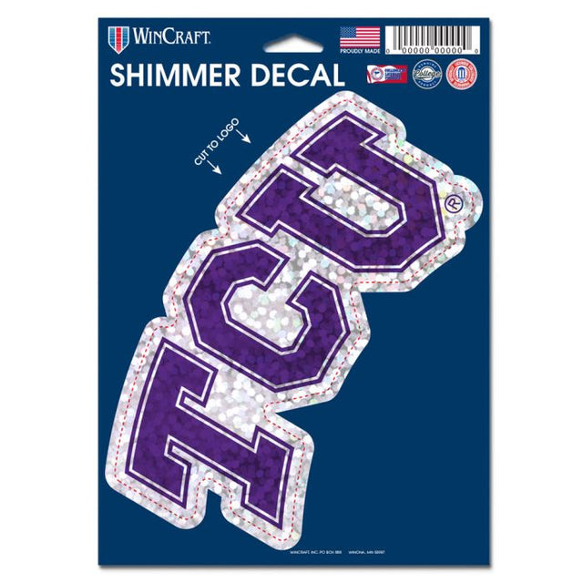 TCU Horned Frogs Shimmer Decals 5" x 7"