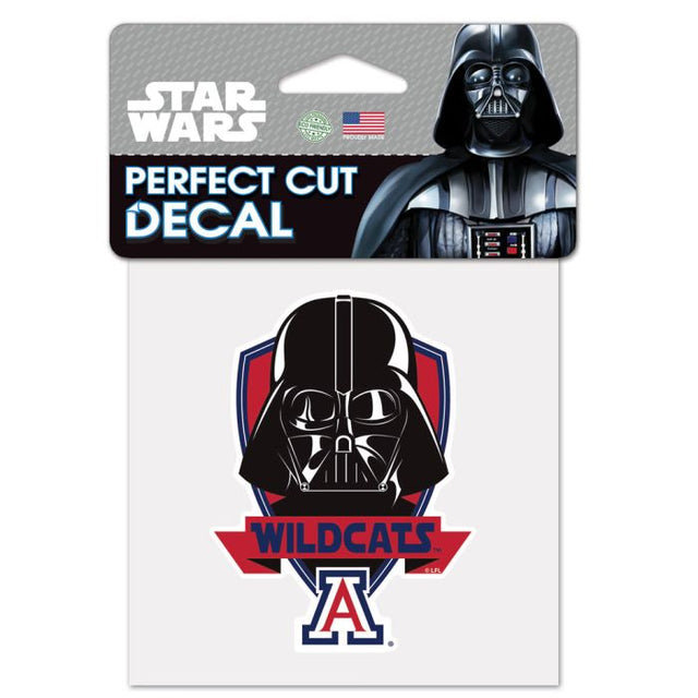 Calcomanía de color de corte perfecto de Darth Vader de Star Wars de Arizona Wildcats, 4 x 4 pulgadas