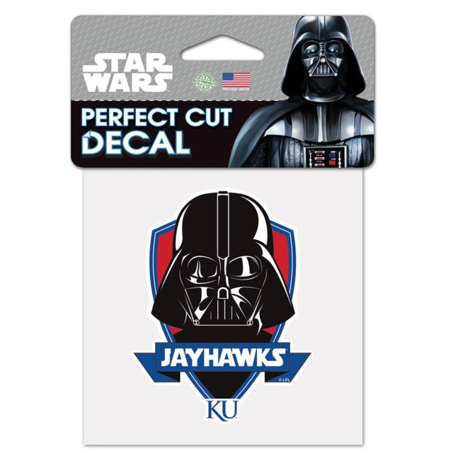 Kansas Jayhawks / Star Wars Darth Vader Perfect Cut Color Decal 4" x 4"