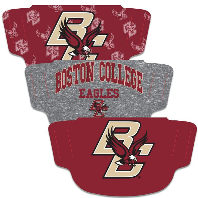 Paquete de 3 mascarillas para fanáticos de Boston College Eagles