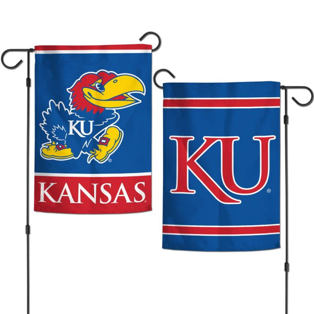 Kansas Jayhawks Garden Flags 2 sided 12.5" x 18"