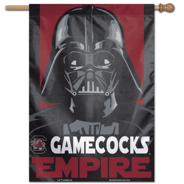 Bandera vertical de los Gamecocks de Carolina del Sur / Star Wars VADER de 28" x 40"
