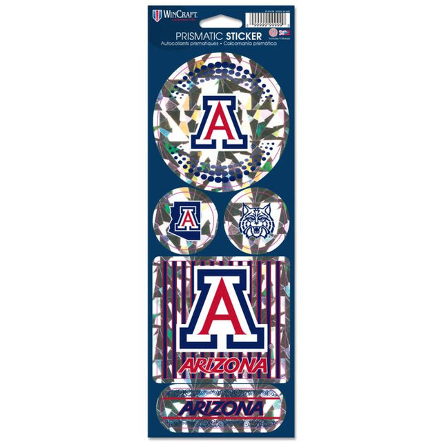 Calcomanía prismática de Arizona Wildcats de 4" x 11"