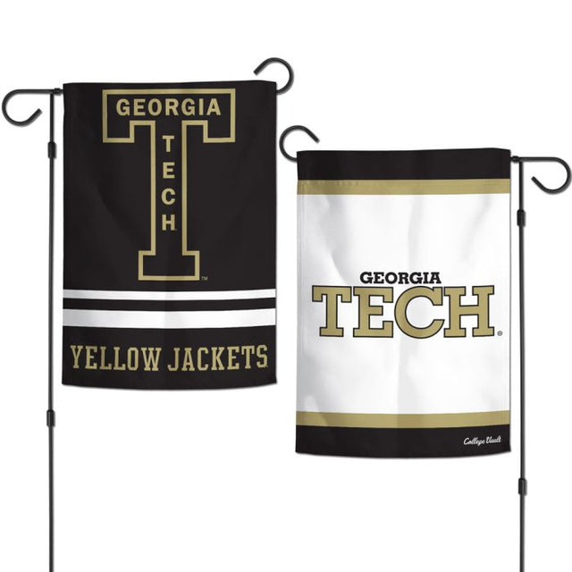 Banderas de jardín de Georgia Tech Yellow Jackets/College Vault de 2 lados, 12,5" x 18"