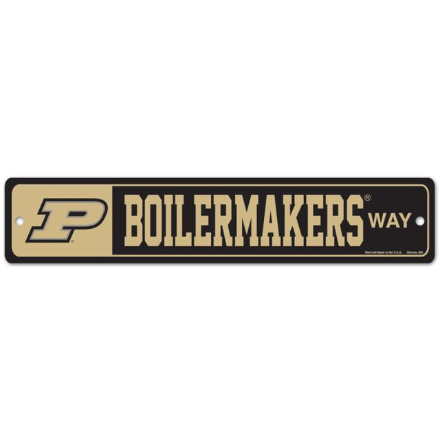 Letrero de calle/zona de Purdue Boilermakers de 3,75" x 19"