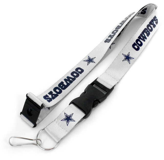 Dallas Cowboys (SILVER) Team Lanyard -LN-095-17