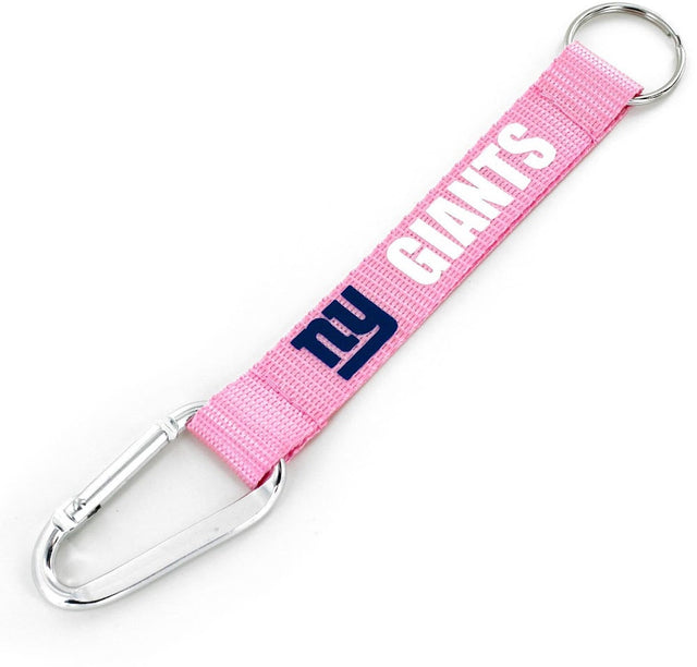 New York Giants Pink Carabiner Lanyard Keychain (NM) -KT-147-23-PK