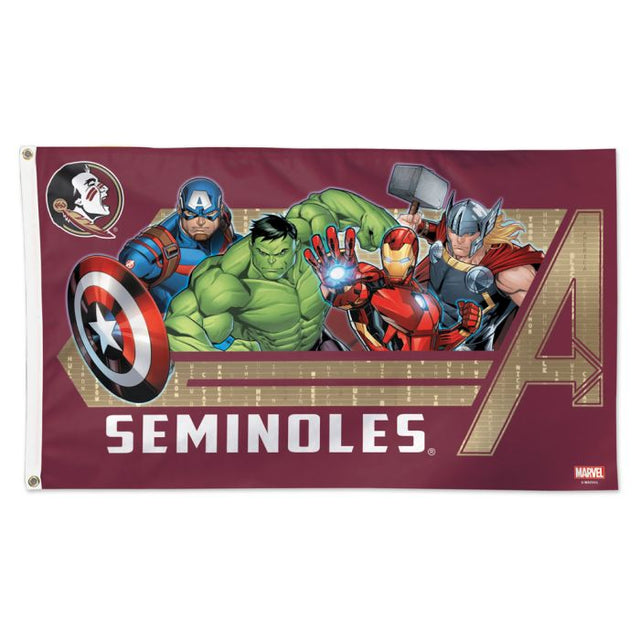 Bandera de los Florida State Seminoles/Marvel (c) 2021 de MARVEL: de lujo, 3' x 5'