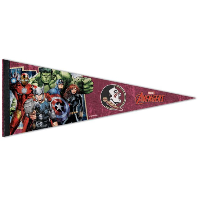 Banderín premium de MARVEL 2021 de 12" x 30" de los Florida State Seminoles/Marvel (c)