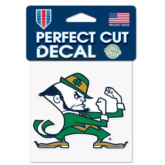 Notre Dame Fighting Irish LEPRECHAUN Perfect Cut Color Decal 4" x 4"