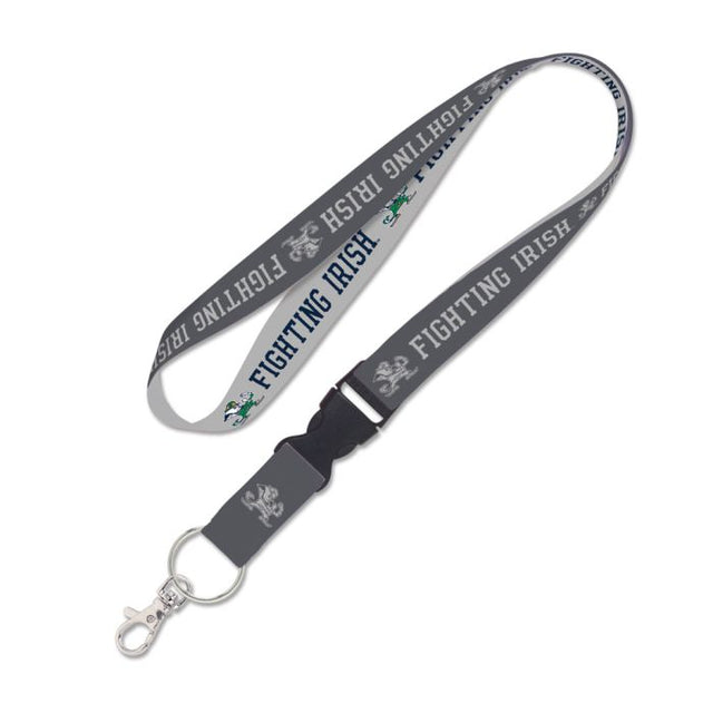 Notre Dame Fighting Irish FIGHTING IRISH/LEPRECHAUN Lanyard w/detachable buckle 1"