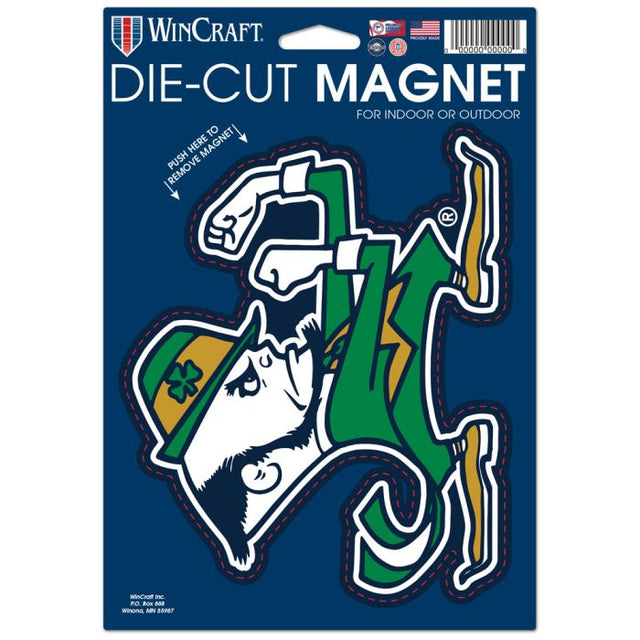 Notre Dame Fighting Irish LEPRECHAUN Die Cut Logo Magnet 6.25" x 9"