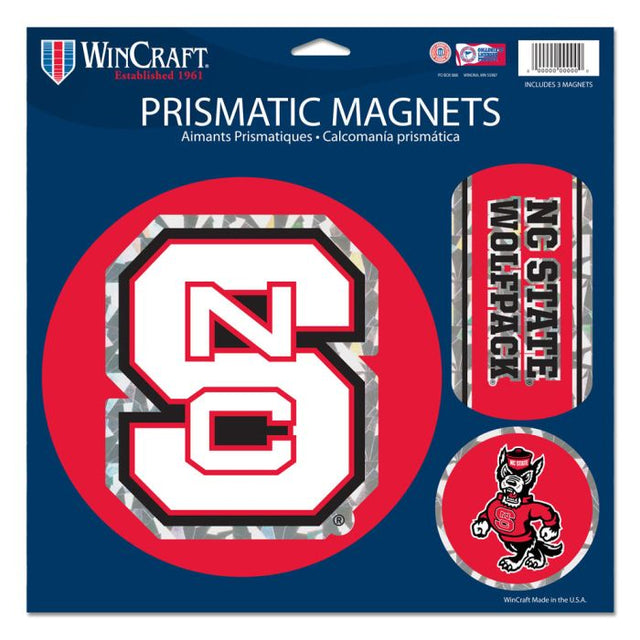 NC State Wolfpack Prismatic Magnet 11" x 11"
