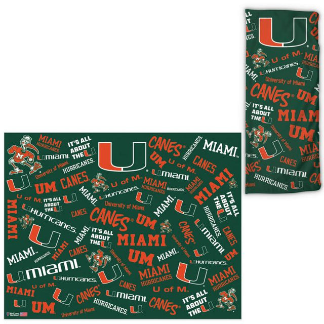 Envolturas para fanáticos con estampados dispersos de los Miami Hurricanes