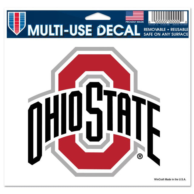 Ohio State Buckeyes Multi-Use Decal -Clear Bckrgd 5" x 6"