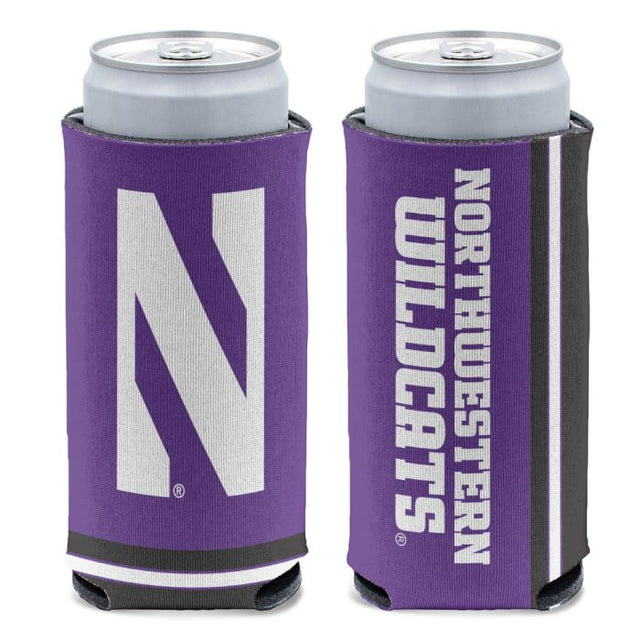 Enfriador de latas delgado de 12 oz de Northwestern Wildcats
