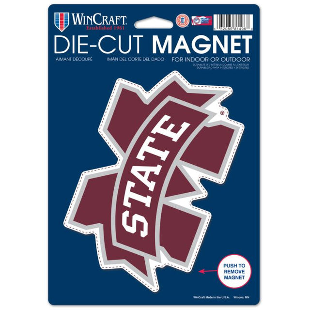 Mississippi State Bulldogs Die Cut Logo Magnet 6.25" x 9"